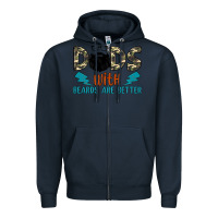 Navy dads with beards are better Zipper Hoodie - JahusDesignShop