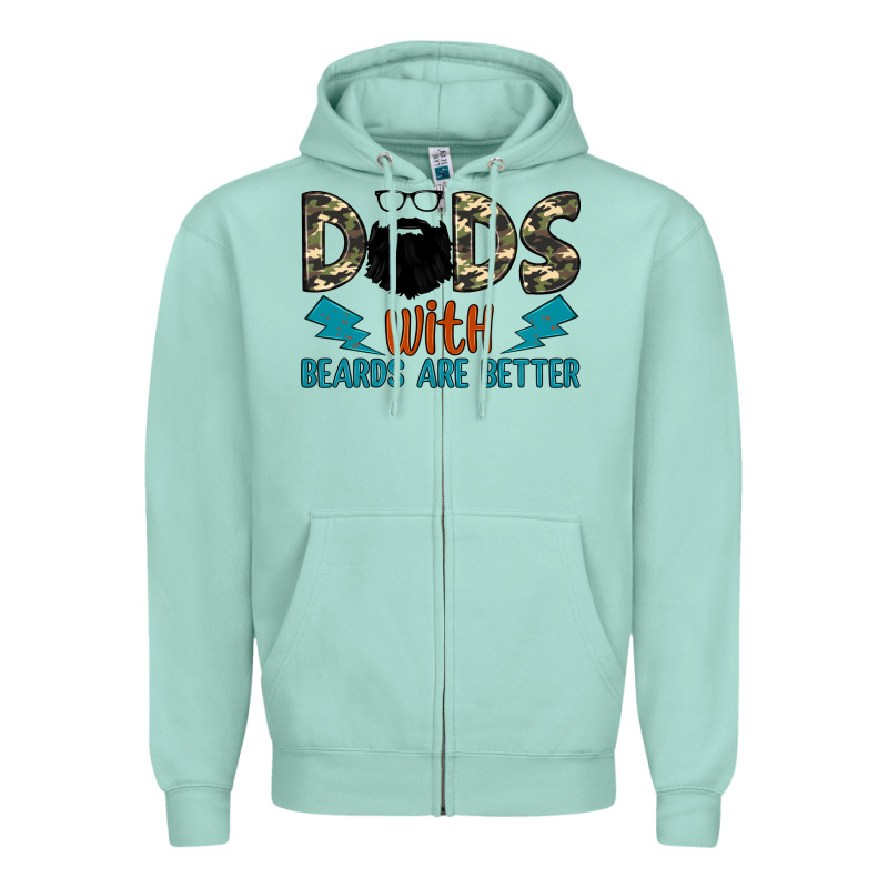 Dads With Beards Are Better Zipper Hoodie by JahusDesignShop | Teevron