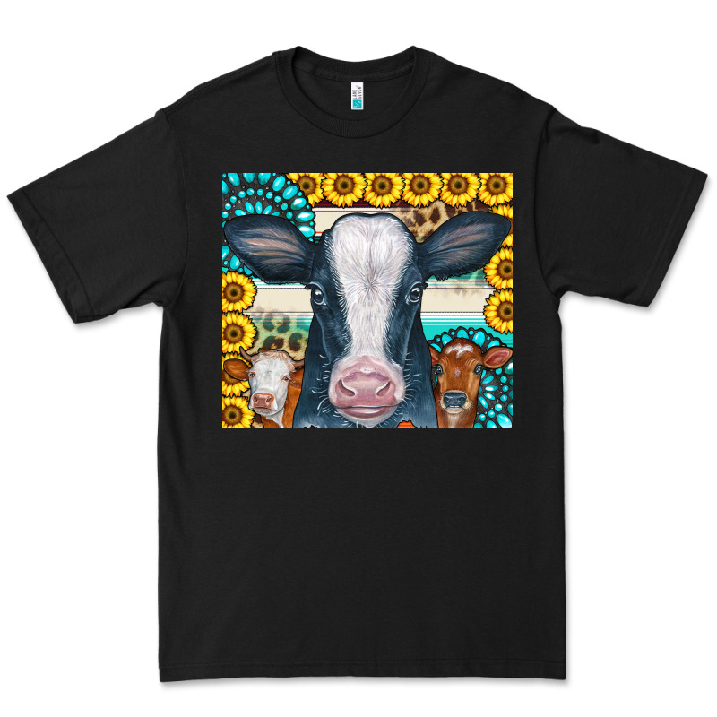 Cows Gemstone Sunflowers Tumbler Premium Tee by CowCowDesign | Teevron