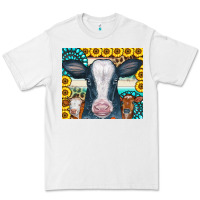 White Cows Gemstone Sunflowers Tumbler Premium Tee - CowCowDesign