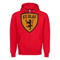 Red St. Olaf college Zipper Hoodie - DesigneFamous
