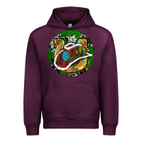 Mauve Wine Cowboy Christmas Urban Hoodie - RanaPortraitStore