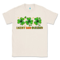 Natural St. Patrick's Day lucky and blessed Classic Tee - HowdyJamesFarm