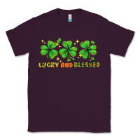 Plum St. Patrick's Day lucky and blessed Classic Tee - HowdyJamesFarm
