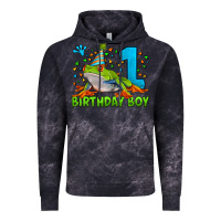 Cloud Black birthday boy frog age 1 Vintage Hoodie - LillyAllenDesigns
