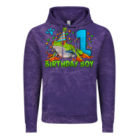 Cloud Purple birthday boy frog age 1 Vintage Hoodie - LillyAllenDesigns