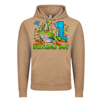 Vintage Coffee birthday boy frog age 1 Vintage Hoodie - LillyAllenDesigns