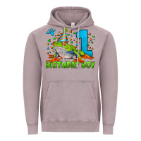 Vintage Zinc birthday boy frog age 1 Vintage Hoodie - LillyAllenDesigns