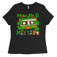 Black St. Patrick's Day make me a mixtape Ladies Tee - FaDigitalArtStudio