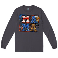 Smoke Army Veteran mama leopard frame 4th of July Long Sleeve Tee - LillyAllenDesigns
