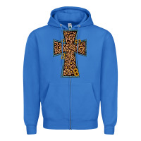 True Royal leopard sunflower cross Zipper Hoodie - JahusDesignShop
