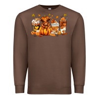 Chestnut Fall Autumn cow pumpkin coffee cups Premium Sweatshirt - RanaPortraitStore