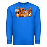 True Royal Fall Autumn cow pumpkin coffee cups Premium Sweatshirt - RanaPortraitStore