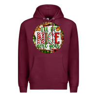 Burgundy Christmas i'll be nice next year Premium Hoodie - Artiststas