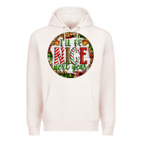 Pale Pink Christmas i'll be nice next year Premium Hoodie - Artiststas