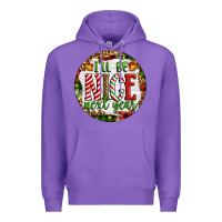 Purple Christmas i'll be nice next year Premium Hoodie - Artiststas