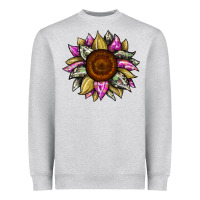 Heather Grey sunflower camouflage Heavyweight Sweatshirt - JahusDesignShop