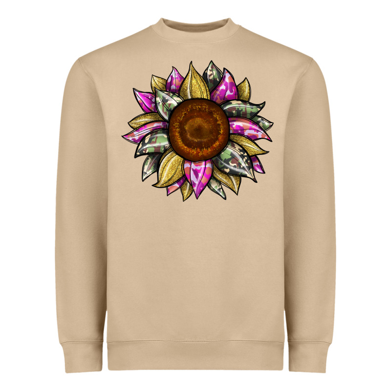 Sunflower Camouflage Heavyweight Sweatshirt by JahusDesignShop | Teevron