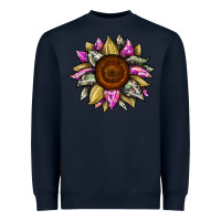 Navy sunflower camouflage Heavyweight Sweatshirt - JahusDesignShop
