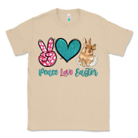 Mushroom peace love easter with bunny and butterfly Classic Tee - Artiststas
