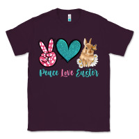 Plum peace love easter with bunny and butterfly Classic Tee - Artiststas