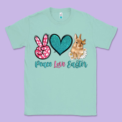 Peace Love Easter With Bunny And Butterfly Classic Tee Designed By Artiststas