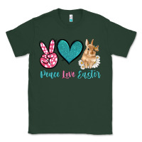 Sports Green peace love easter with bunny and butterfly Classic Tee - Artiststas