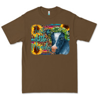 Cacao Cow Serape Just a Little Moody Premium Tee - CowCowDesign