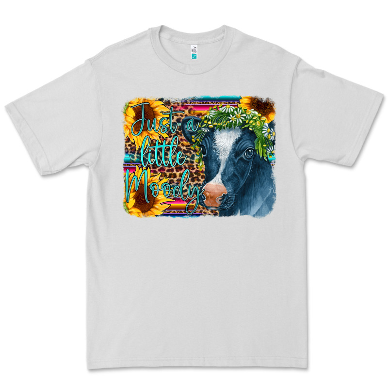 Cow Serape Just A Little Moody Premium Tee by CowCowDesign | Teevron