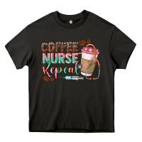 Asphalt coffee nurse repeat Heavy Core Tee - CowGirlArtShop