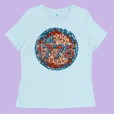 Est. 1776 Ladies Tee Designed By Fadigitalartstudio