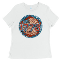 White Est. 1776 Ladies Tee - FaDigitalArtStudio