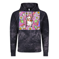 Cloud Black Easter Bunny Vintage Hoodie - CowhideDigitalArt