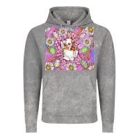 Cloud Rock Easter Bunny Vintage Hoodie - CowhideDigitalArt