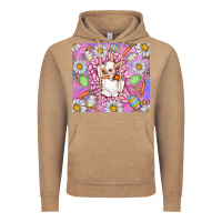 Vintage Coffee Easter Bunny Vintage Hoodie - CowhideDigitalArt