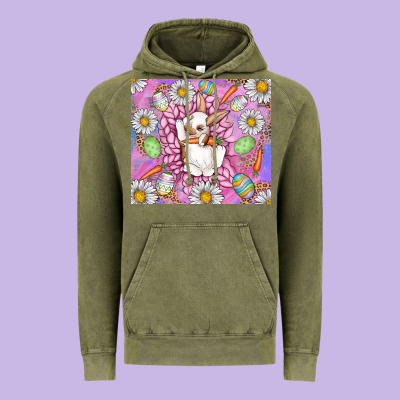 Easter Bunny Vintage Hoodie Designed By Cowhidedigitalart