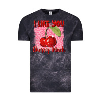 Cloud Black i like you cherry much Vintage Tee - FaDigitalArtStudio