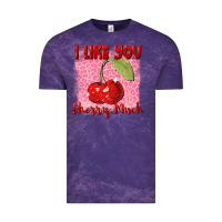 Cloud Purple i like you cherry much Vintage Tee - FaDigitalArtStudio