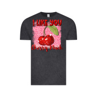 Vintage Black i like you cherry much Vintage Tee - FaDigitalArtStudio