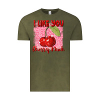 Vintage Olive i like you cherry much Vintage Tee - FaDigitalArtStudio