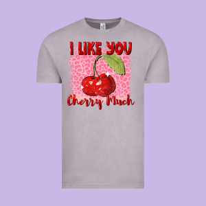 I Like You Cherry Much Vintage Tee Designed By Fadigitalartstudio