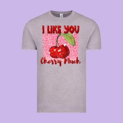 I Like You Cherry Much Vintage Tee Designed By Fadigitalartstudio