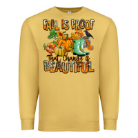 Antique Gold Fall is proof that change is beautiful Premium Sweatshirt - RanaPortraitStore