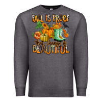 Charcoal Heather Fall is proof that change is beautiful Premium Sweatshirt - RanaPortraitStore