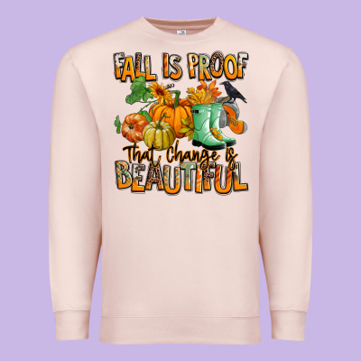Fall Is Proof That Change Is Beautiful Premium Sweatshirt Designed By Ranaportraitstore