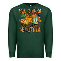 Sports Green Fall is proof that change is beautiful Premium Sweatshirt - RanaPortraitStore