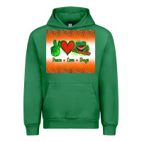 Emerald peace love frogs Urban Hoodie - Jasminsmagicworld