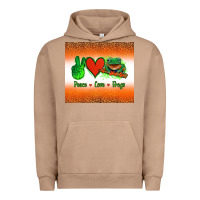 Pigment Burro peace love frogs Urban Hoodie - Jasminsmagicworld