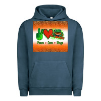 Pigment Midnight Navy peace love frogs Urban Hoodie - Jasminsmagicworld