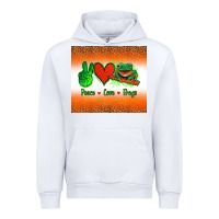 White peace love frogs Urban Hoodie - Jasminsmagicworld